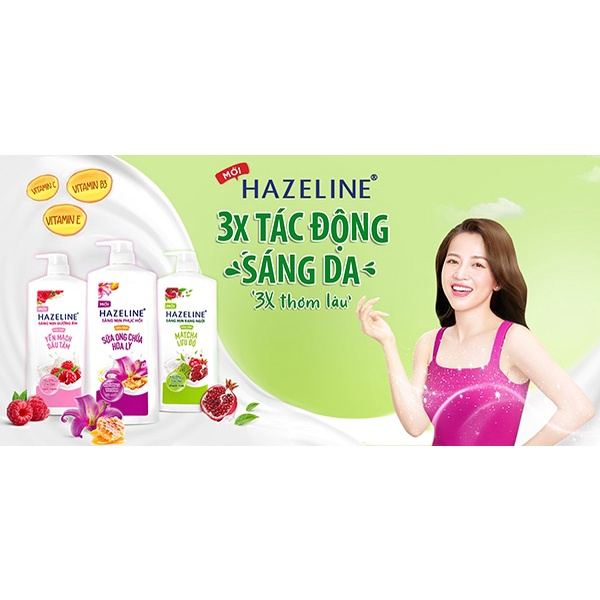 Sữa tắm Hazeline Sữa Ong Chúa Hoa Ly 1kg Tặng chai 350ml