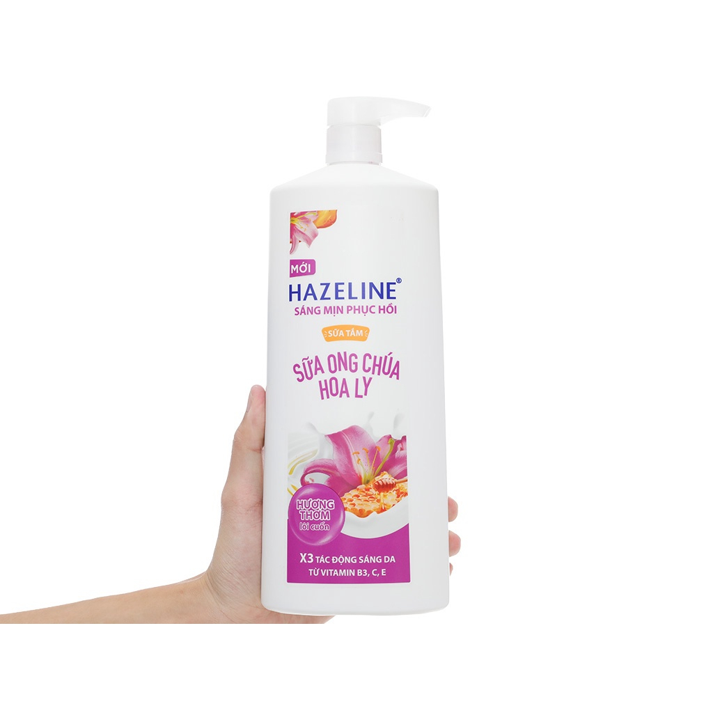 Sữa tắm Hazeline Sữa Ong Chúa Hoa Ly 1kg Tặng chai 350ml