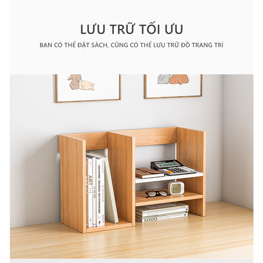 Kệ sách gỗ để bàn thông minh thương hiệu MEIR FURNITURE - GP262