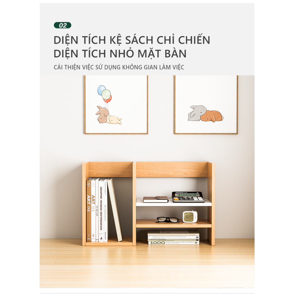 Kệ sách gỗ để bàn thông minh thương hiệu MEIR FURNITURE - GP262