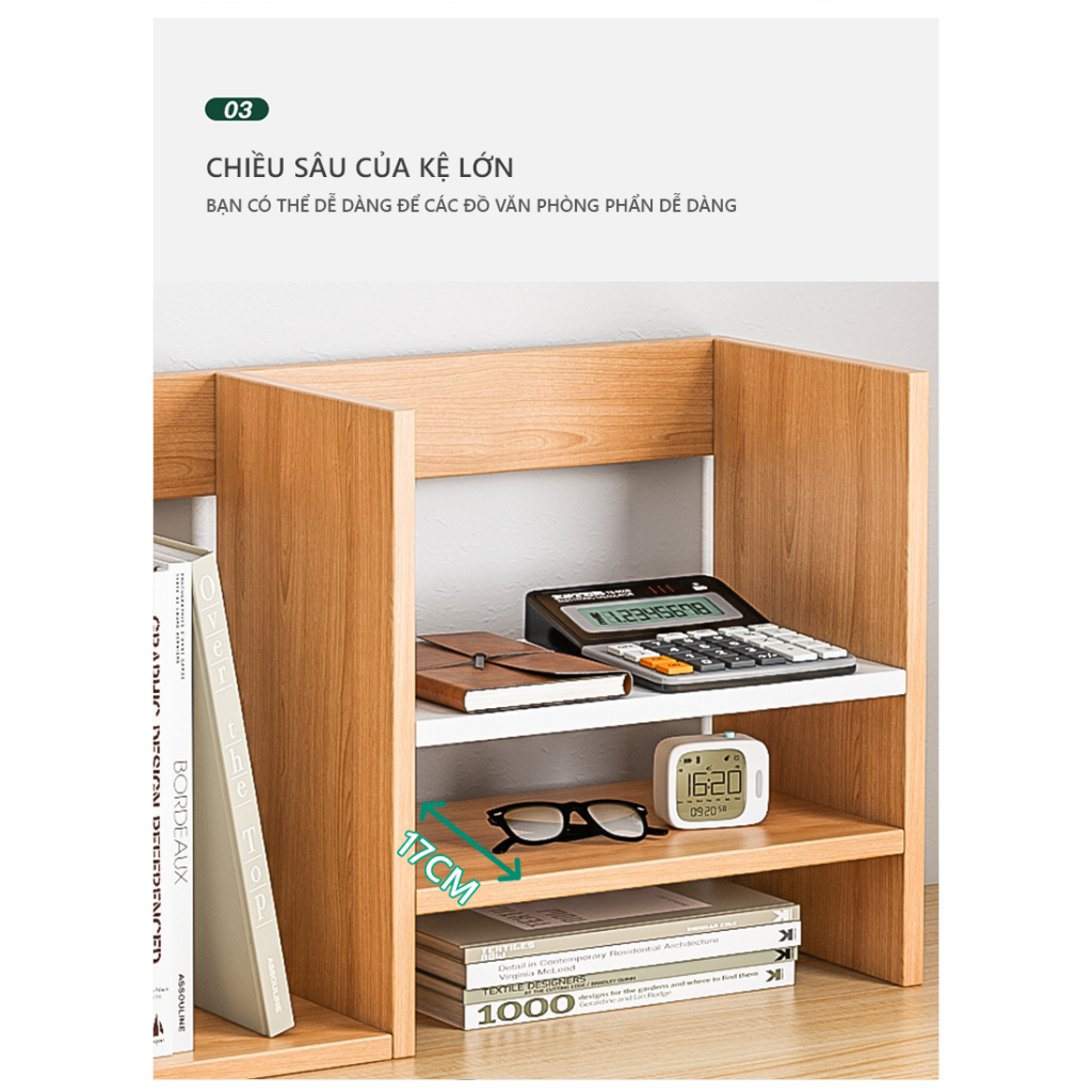 Kệ sách gỗ để bàn thông minh thương hiệu MEIR FURNITURE - GP262