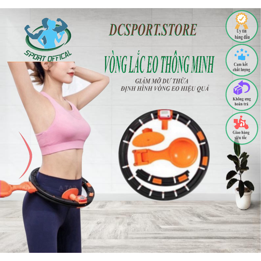 Vòng Lắc Eo Giảm Mỡ Bụng – Bộ Vòng Tập Gym Tạo Eo Thon Thông Minh - Massage Giảm Mỡ Bụng