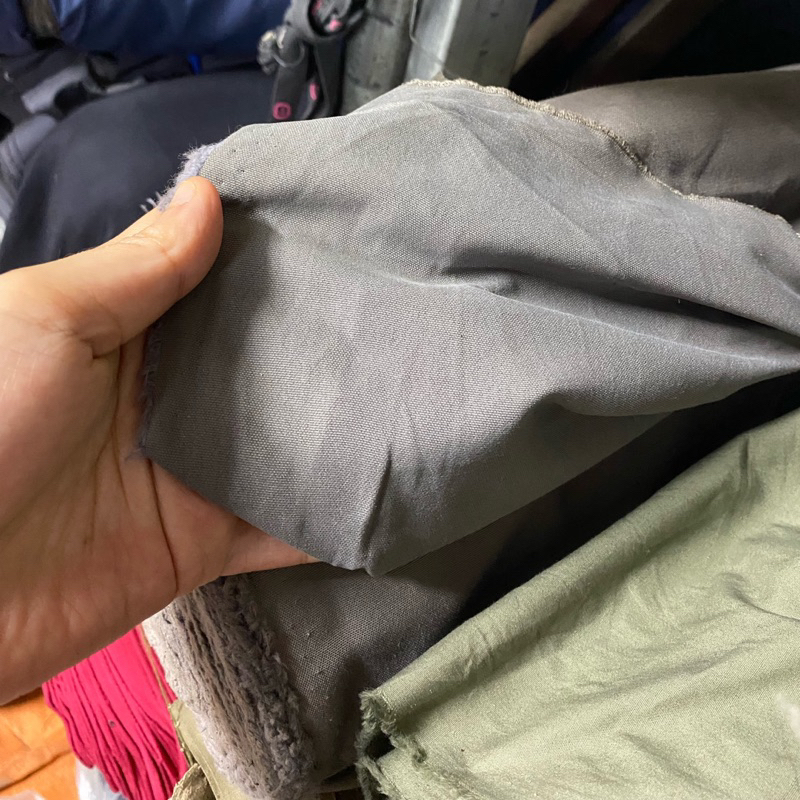 Vải kaki/thô màu Xám Ghi Chì may set, áo, bộ, decor,…