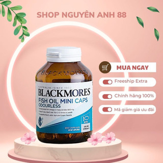 Dầu Cá Blackmores Omega 3 Fish Oil Mini 🔥𝐍𝐄𝐖🔥 caps 200 viên mẫu mới shopnguyenanh88