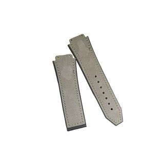 Dây đồng hồ cao cấp HUB nam size 42 - Da lộn xám tối size 19 x 25 x 22mm