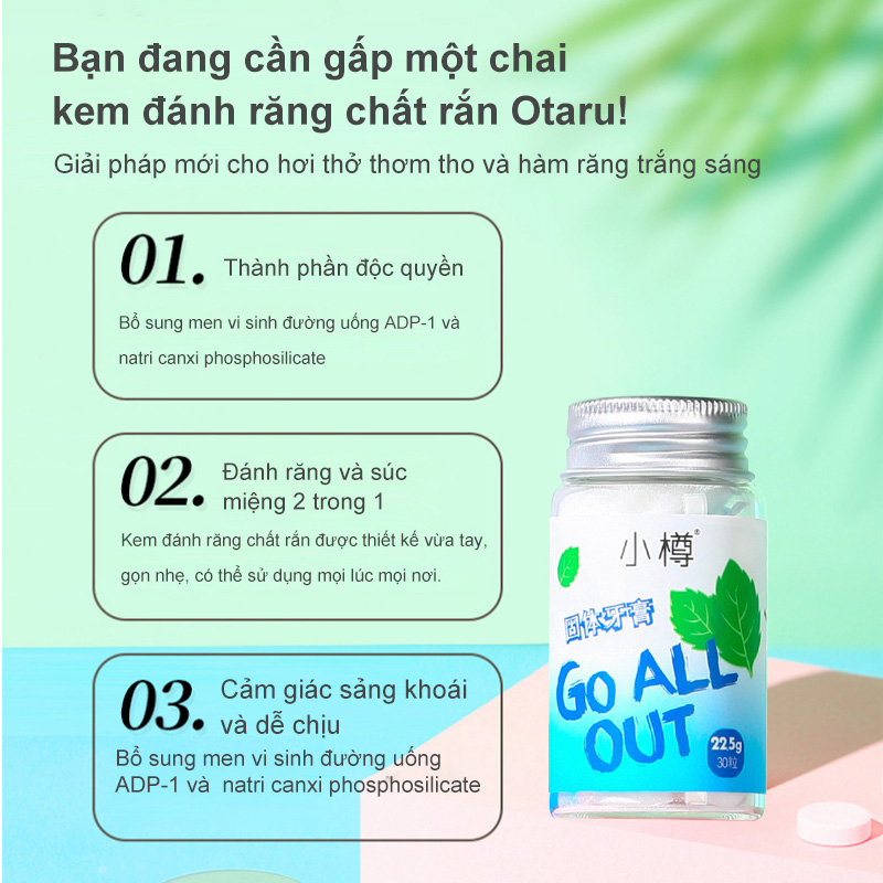 Kem đánh răng trắng răng Viên đánh trắng răng Hũ 30 viên sạch mảng bám ngừa sâu răng Cấp tốc Tẩy cao răng