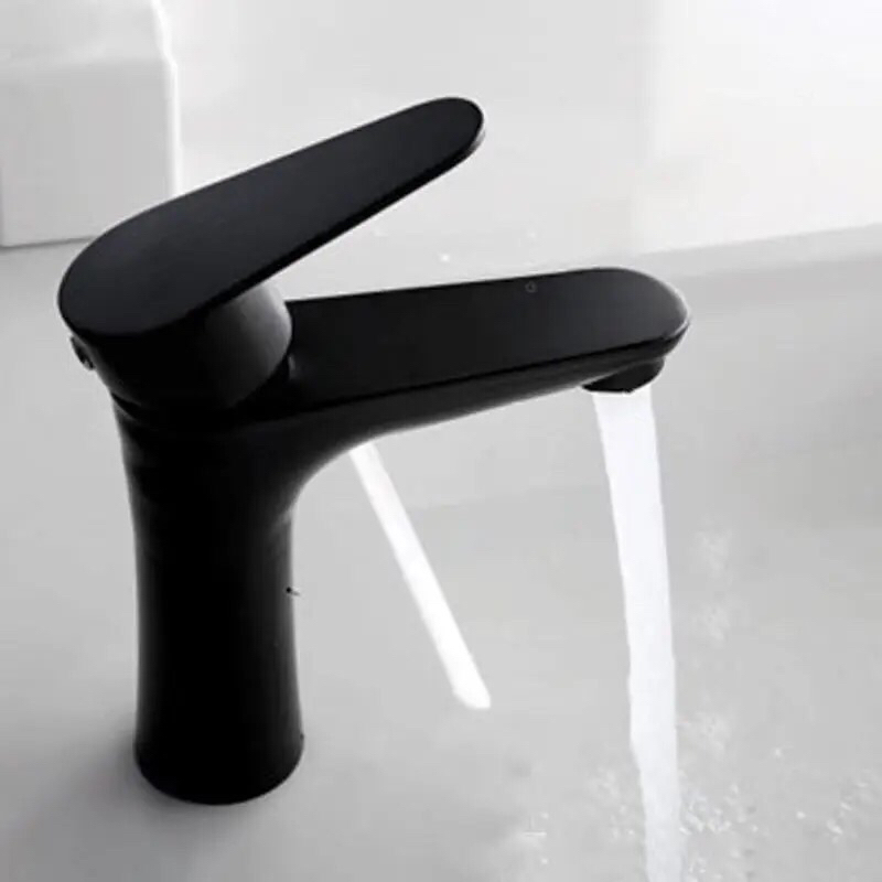 Vòi Rửa Mặt Lavabo Lạnh đen 100% inox VÒI LA ĐIẾU 20cm đặt trên thành lavabo đảm bảo không rỉ sét