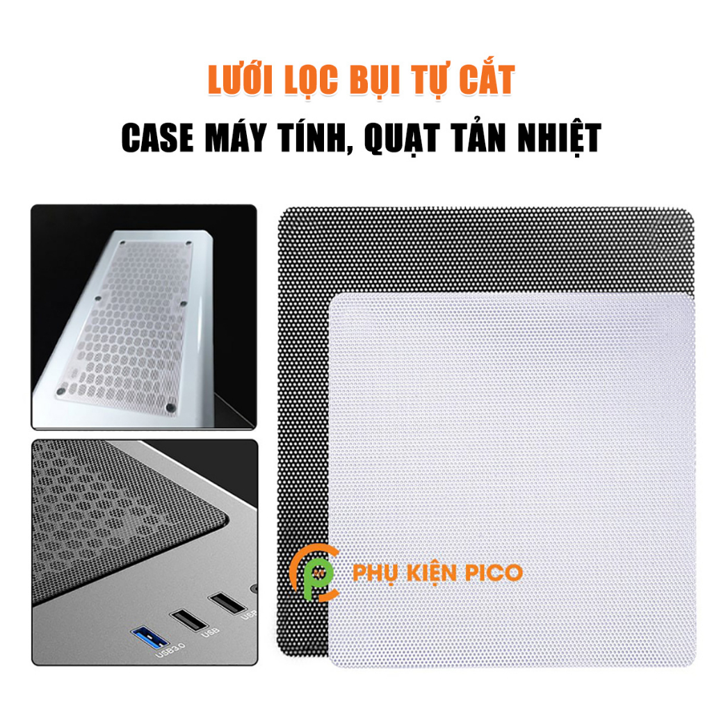 Tấm lưới chắn lọc bụi case máy tính quạt tản nhiệt nhiều kích thước - Tấm lưới chống bụi tự cắt