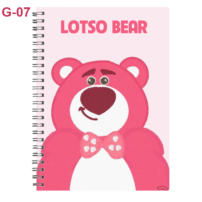 Sổ lò xo Lotso Bear, sổ gáy xoắn gấu dâu