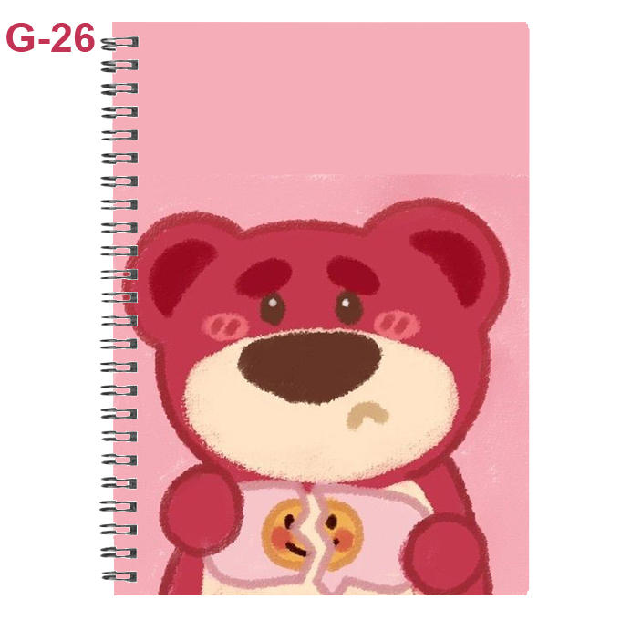Sổ lò xo Lotso Bear, sổ gáy xoắn gấu dâu