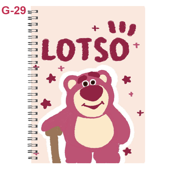 Sổ lò xo Lotso Bear, sổ gáy xoắn gấu dâu
