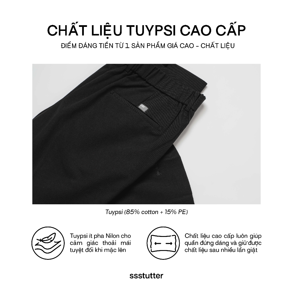 [Mã FATP17 giảm 50K đơn 200K] Quần âu nam SSSTUTTER có đai quần thông minh điều chỉnh co giãn dáng xuông Shift pants