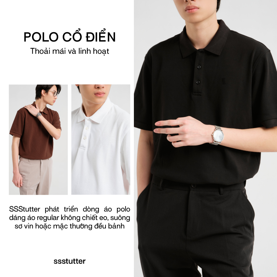 [Mã FATP17 giảm 50K đơn 200K] Áo polo nam cổ bẻ SSSTUTTER thun cotton cá sấu thoáng khí RUGBY POLO