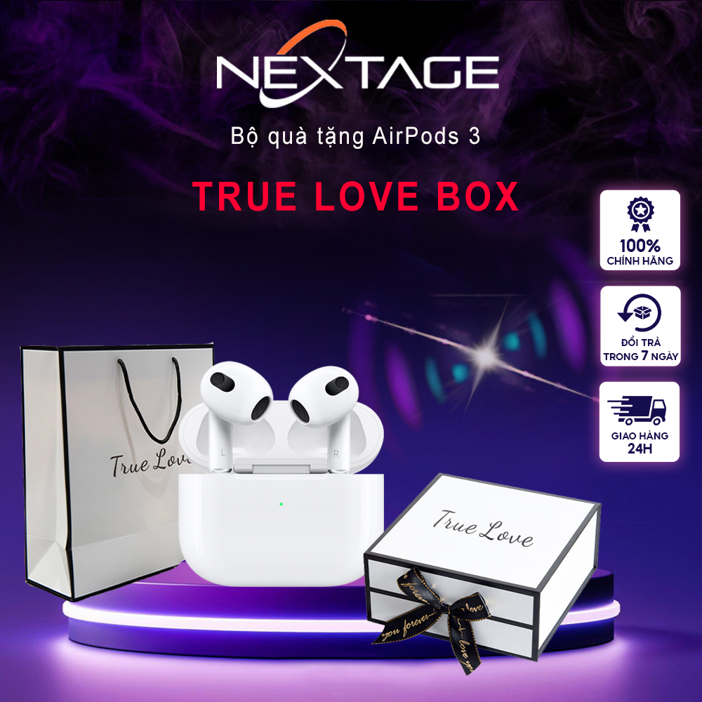 [BOX QUÀ TẶNG] Tai Nghe Bluetooth A3 Và Hộp Quà Tặng TRUE LOVE - Chính Hãng NEXTAGE