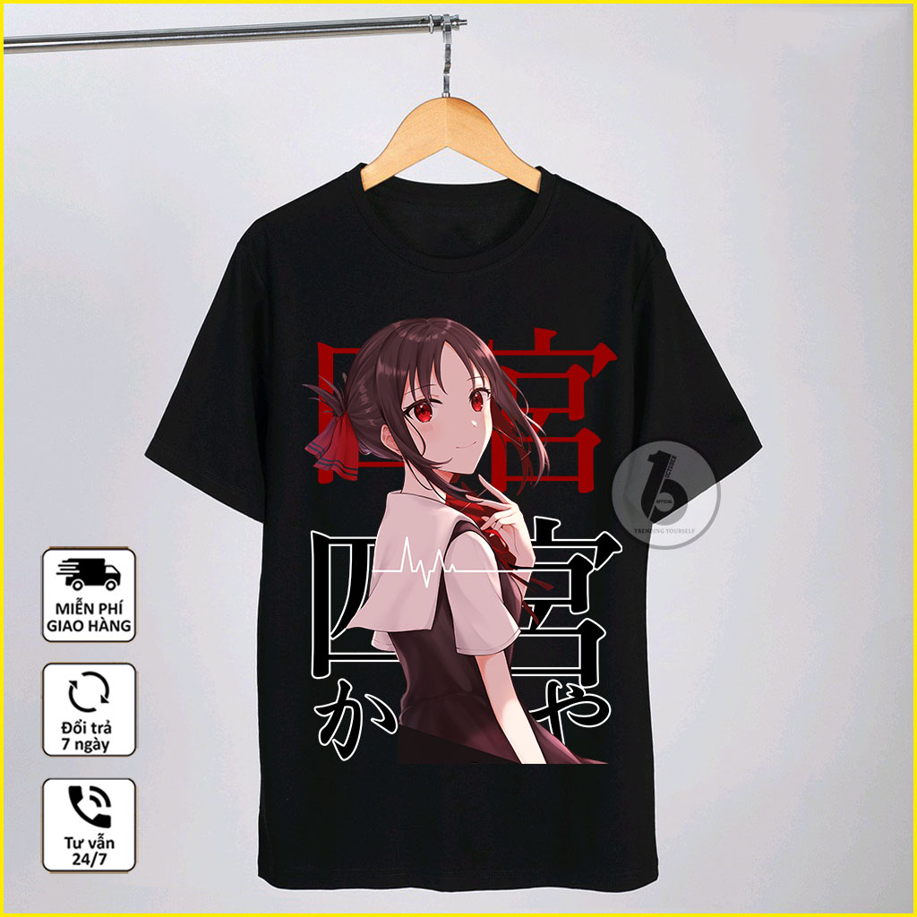 Áo Kaguya-sama: Cuộc chiến tỏ tình, mẫu áo anime mới siêu đẹp, chất vải cotton co giãn 4 chiều