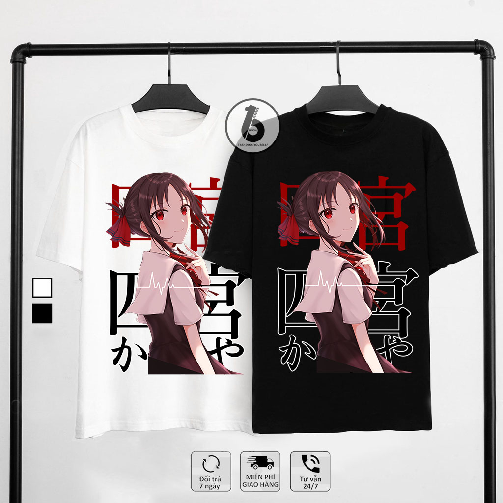 Áo Kaguya-sama: Cuộc chiến tỏ tình, mẫu áo anime mới siêu đẹp, chất vải cotton co giãn 4 chiều