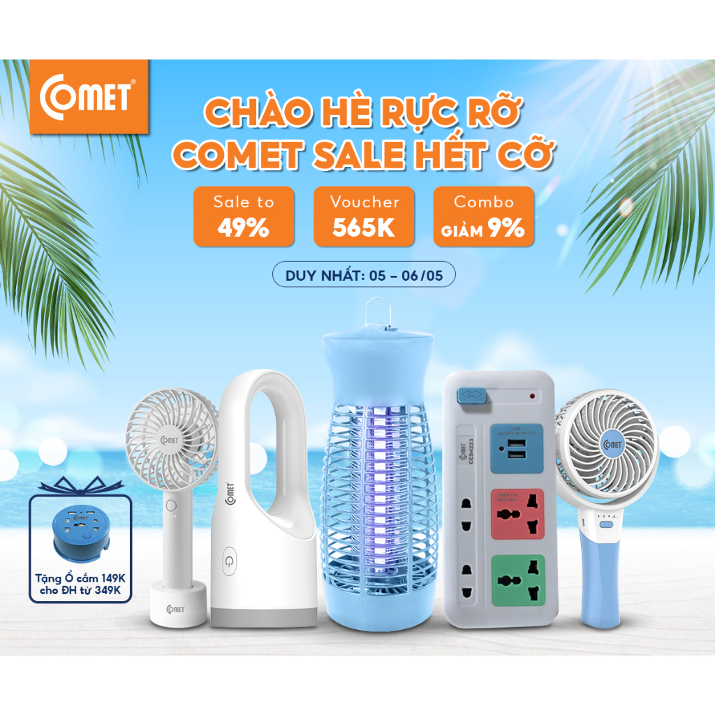 Đèn Bắt Muỗi Côn Trùng Đa Năng Comet CM048 3W vừa bắt Muỗi, Côn trùng vừa lọc không khí