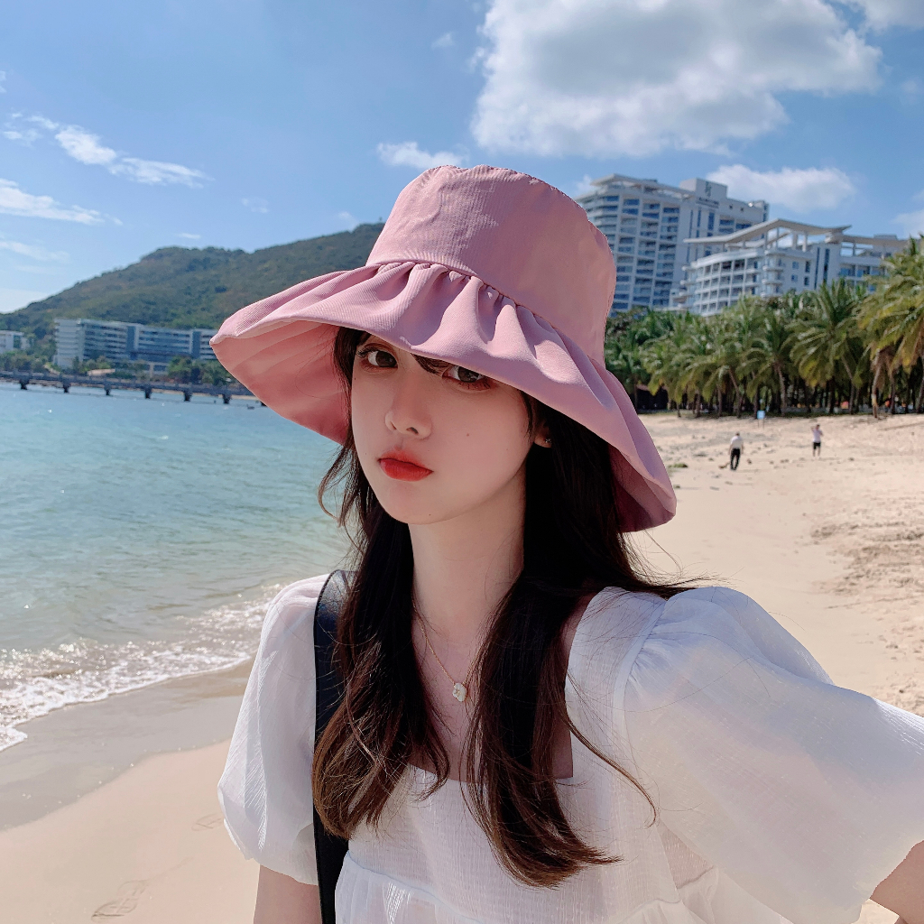 HMH® Nón Tai Bèo Che Nắng Màu Trơn Kiểu Nhật Hàn Thời Trang Mùa Hè Cho Nữ