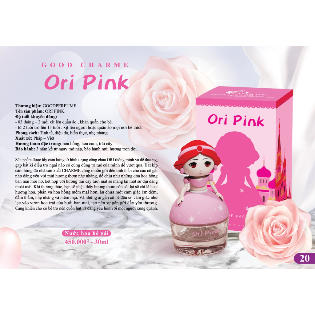 Nước Hoa Trẻ Em Ori Pink 30ml