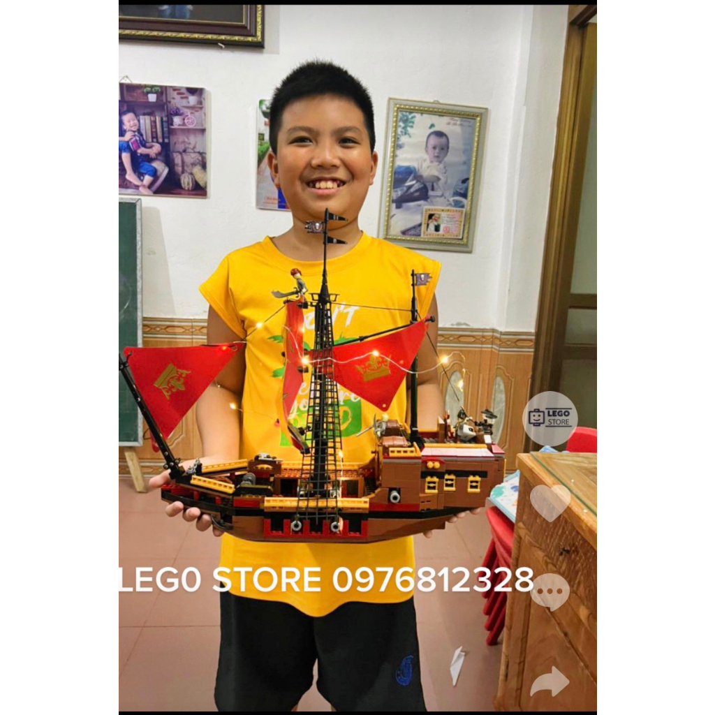 Bộ đồ chơi lego xếp hình tàu cướp biển,mô hình lắp ráp thuyền hải tặc,300,600,651 chi tiết
