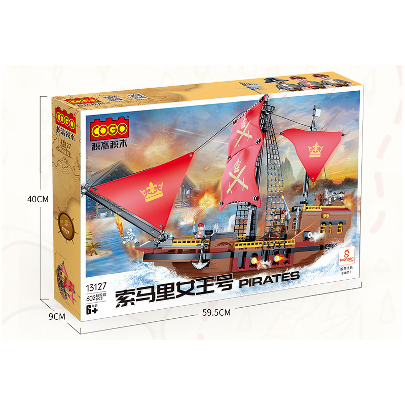 Bộ đồ chơi lego xếp hình tàu cướp biển,mô hình lắp ráp thuyền hải tặc,300,600,651 chi tiết