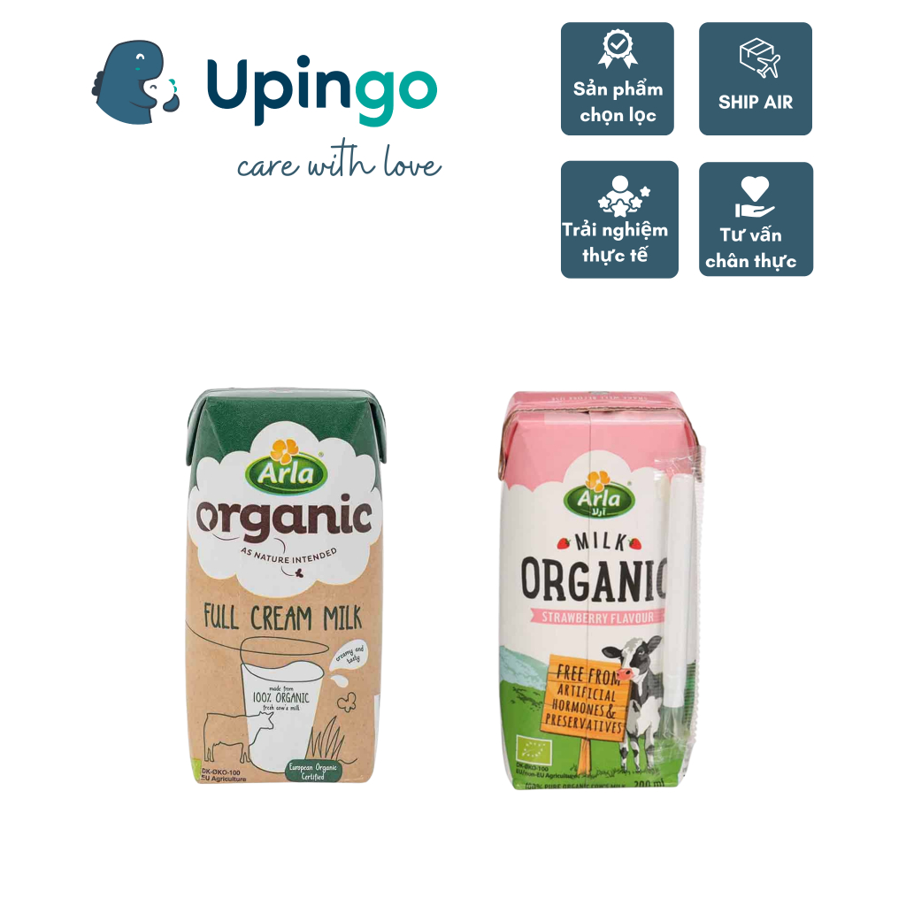 (Thùng 12 hộp) Sữa Tươi Nguyên Kem Hữu Cơ Organic Arla 200ml - Đan Mạch