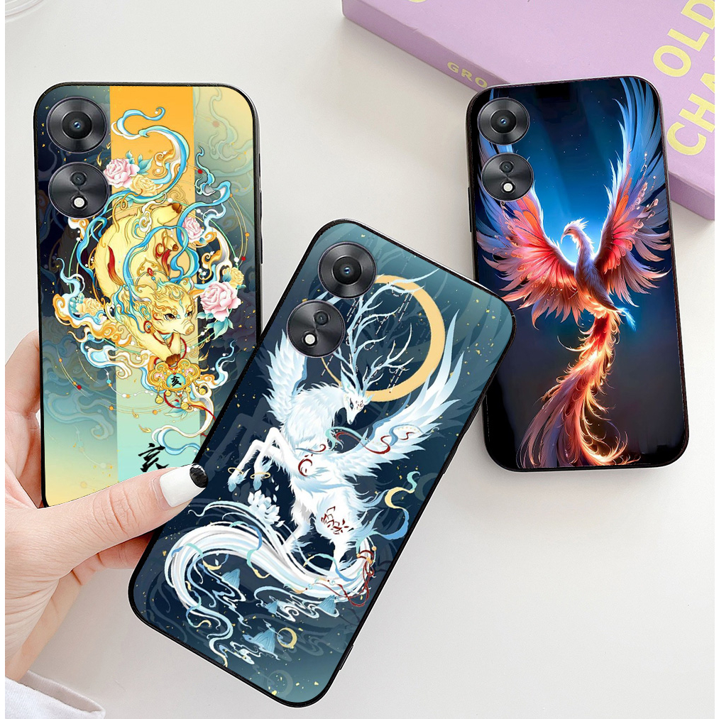 Ốp lưng oppo a78 5g / a78 / oppo a58 / realme c55 in hình con giáp thân dậu tuất hợi