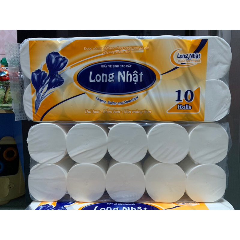 COMBO 2 LỐC 10 CUỘN KHÔNG LÕI CAO CẤP LONG NHẬT- GIẤY LỤA 4 LỚP- MỀM MỊN VÀ DAI