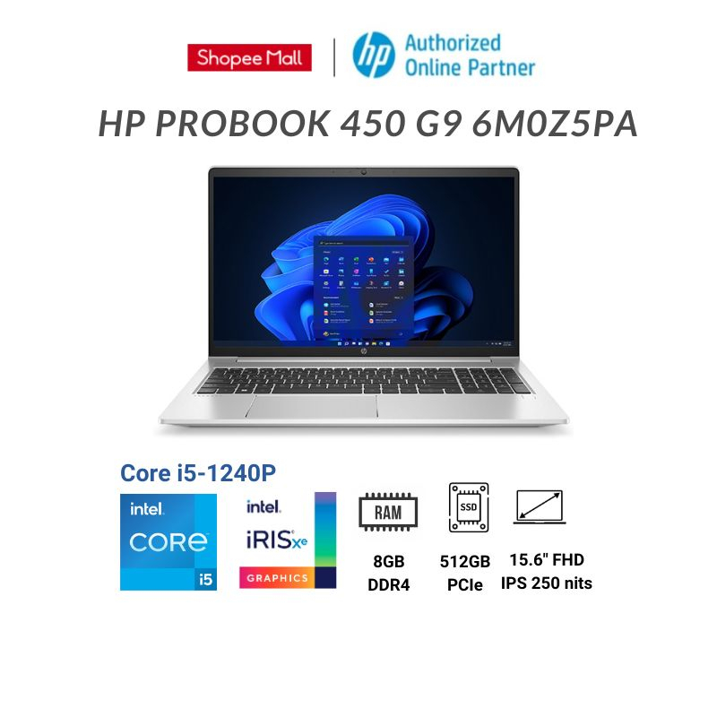 Laptop HP Probook 450 G9 6M0Z5PA /6M107PA (Core i5-1240P | 8GB | 512GB)