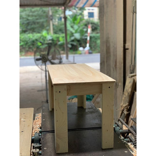 Ghế gỗ tự nhiên mặt kín , ghế băng dài / dài 90 x 30 , 90 x 35 cao 40cm