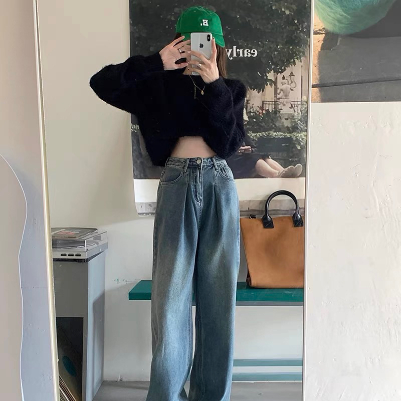 Quần jean dài dáng suông hot trend phong cách hàn quốc M41