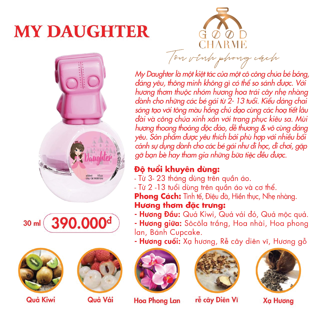 Nước Hoa Trẻ Em My Daughter 30ml