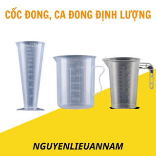 Cốc đong, ca đông định lượng pha chế trong suốt, chia vạch rõ ràng