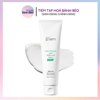  Make Prem Sữa rửa mặt dịu PH 5.5 MAKE P:REM Safe Me Relief Moisture Cleansing Foam 150ml 50ml 20ml 