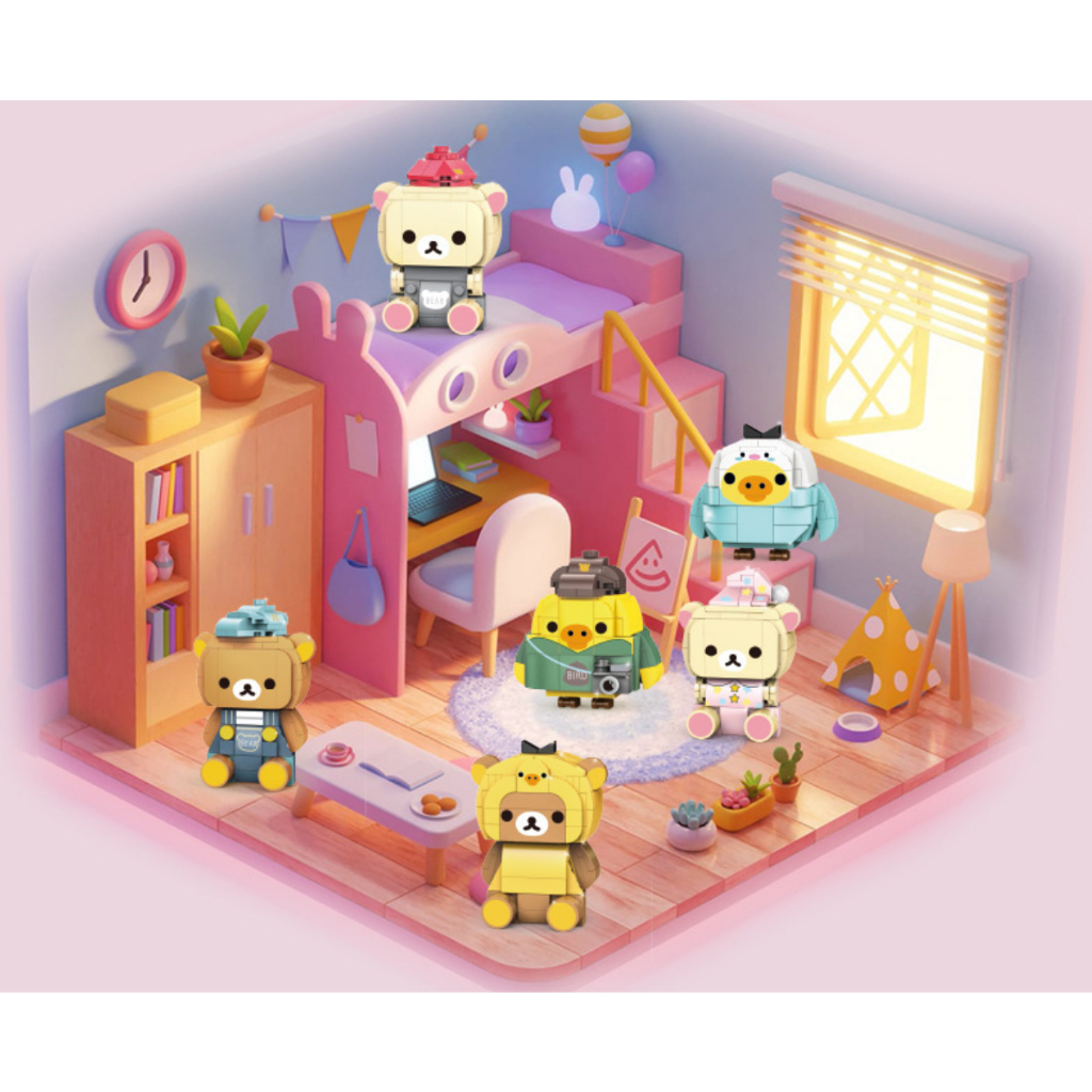 Mô Hình Lắp Ráp Gấu Rilakkuma Mô Hình Lắp Ráp Mô Hình Trang Trí Mô Hình Decor Cao Cấp Mô Hình Quà Tặng