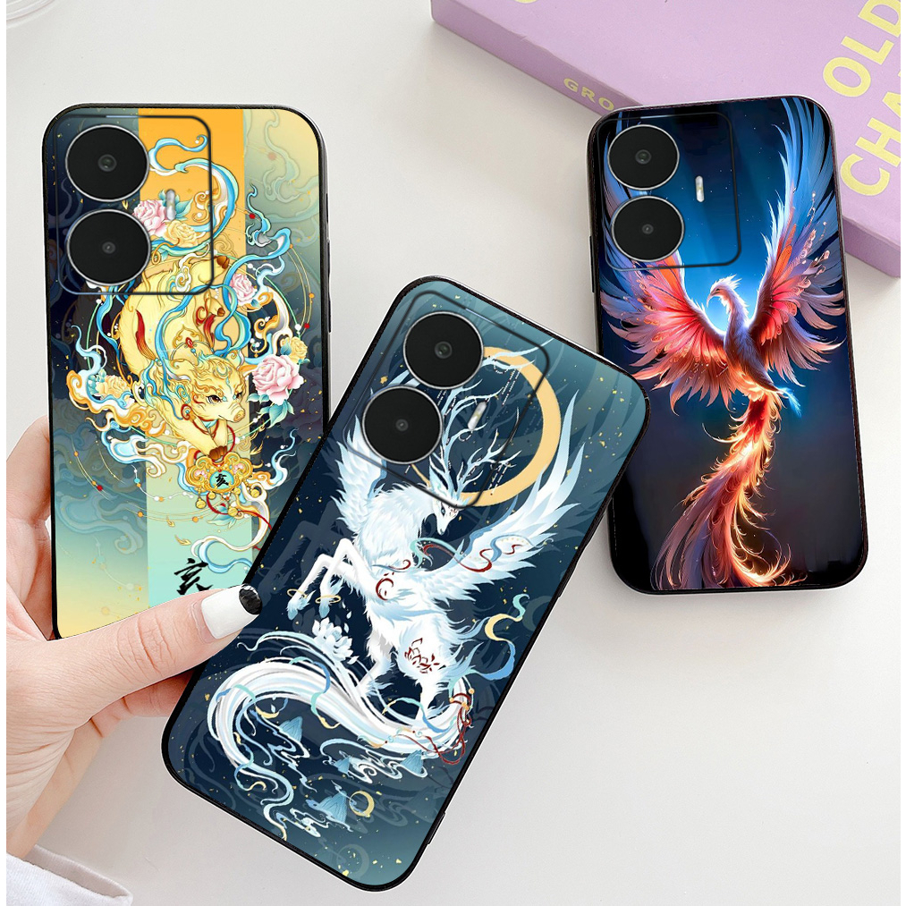 Ốp lưng oppo realme c55 in hình con giáp thân dậu tuất hợi