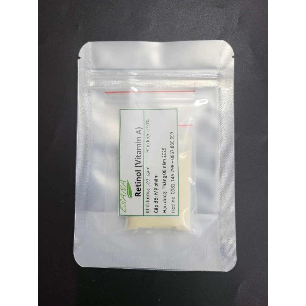 Bột Vitamin A nguyên liệu Retinol hàm lượng trên 98% cấp thực phẩm