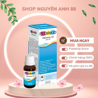 Vitamin D3 Pediakid Pháp 20ml hỗ trợ xương răng, chống còi xương cho trẻ sơ sinh đến trên 15 tuổi