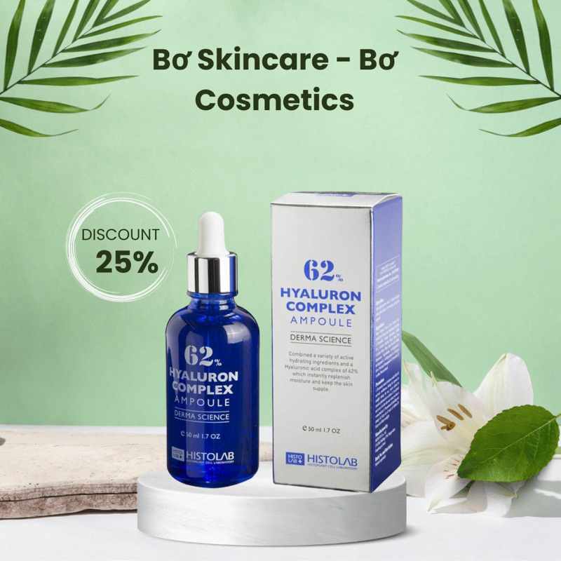 Tinh chất dưỡng ẩm căng bóng da Histolab 62% Hyaluron Complex (50ml)