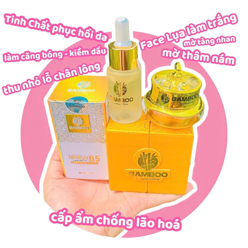 🎋𝗖𝗵𝗶́𝗻𝗵 𝗛𝗮̃𝗻𝗴 𝗕𝗮𝗺𝗯𝗼𝗼-𝗚𝗶𝗮́ 𝗖𝘁𝘆🎋Set Kem Face+Serum Bamboo - dưỡng trắng nhanh,căng bóng