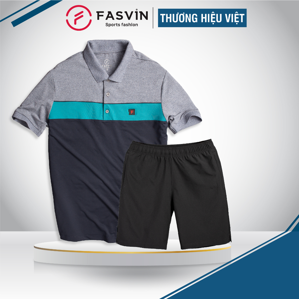 Bộ quần áo thể thao nam FASVIN AB23585.HN chất ASKIN vải mềm nhẹ co giãn thoải mái