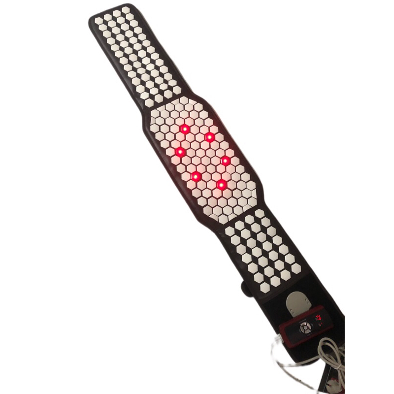 Đai đá nóng hàn quốc 130x25 đá tourmaline trắng, đèn photon, hỗ trợ giảm cân và giảm đau nhức