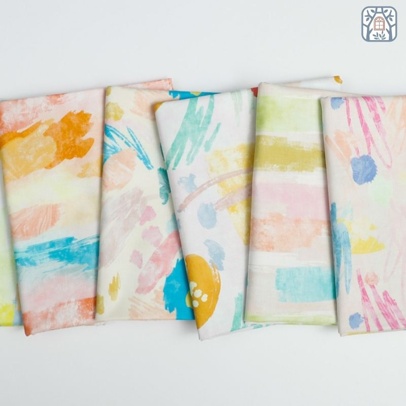 Vải cotton 100% tự nhiên🍒Chuanshui🍒khổ vải 110cm, màu loang lạ - vải đẹp handmade, quilt, may quần áo, túi