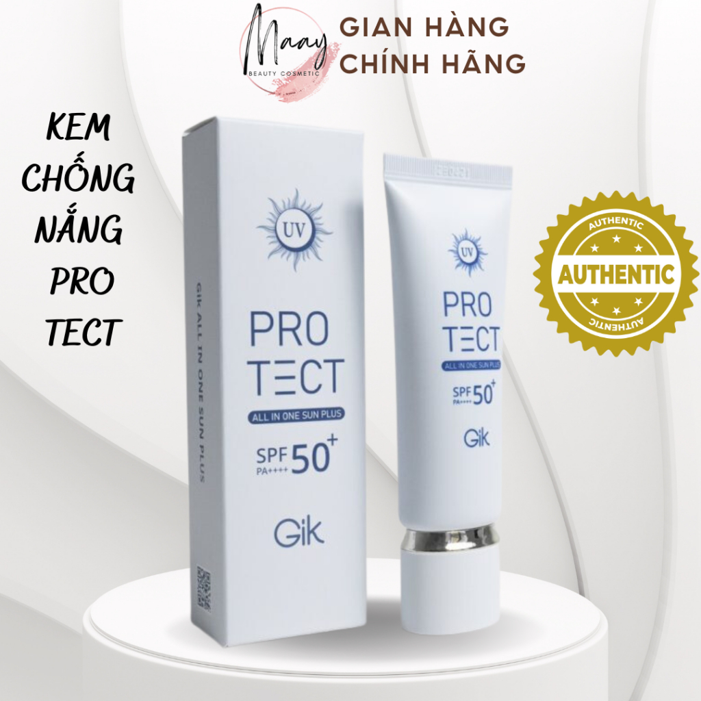 Kem chống nắng GIK PROTECT SPF50+/ PA++++ YGSC40 GIK 40ml MaayBeauty chống nắng dưỡng da, bảo vệ da khỏi tia UV gây hại