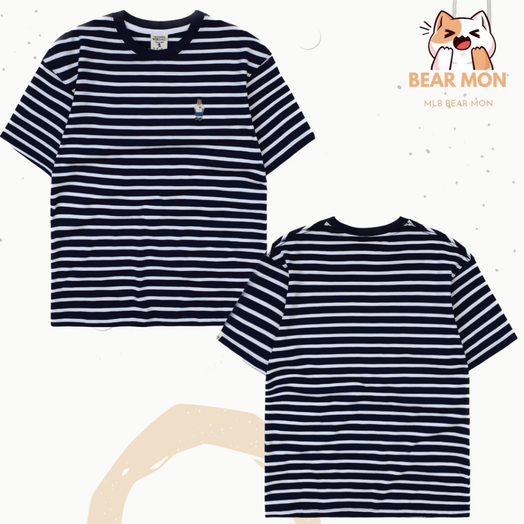 Áo WHOAU Steve embroidered stripe short sleeve tee / Whrsd2523U
