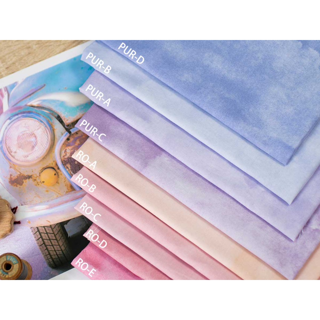 Vải cotton 100% tự nhiên🍒Chuanshui🍒khổ vải 110cm, màu loang lạ - vải đẹp handmade, quilt, may quần áo, túi