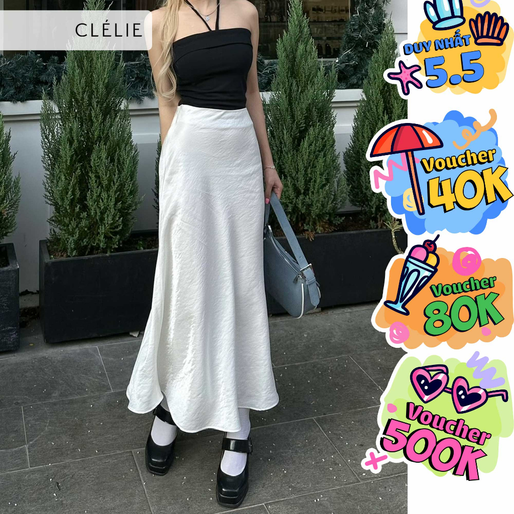 Chân váy lụa dài | LANA SKIRT - CLÉLIE