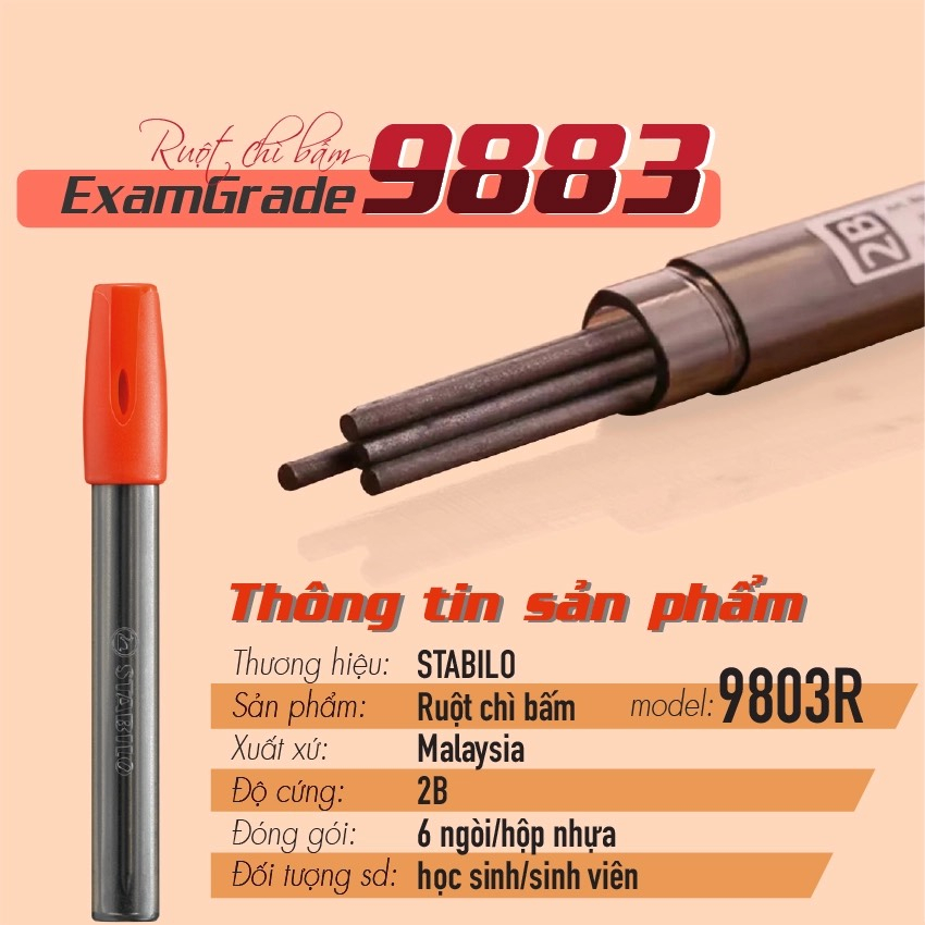 Bút chì bấm STABILO Exam Grade 9883 2.0mm THEARTSHOP