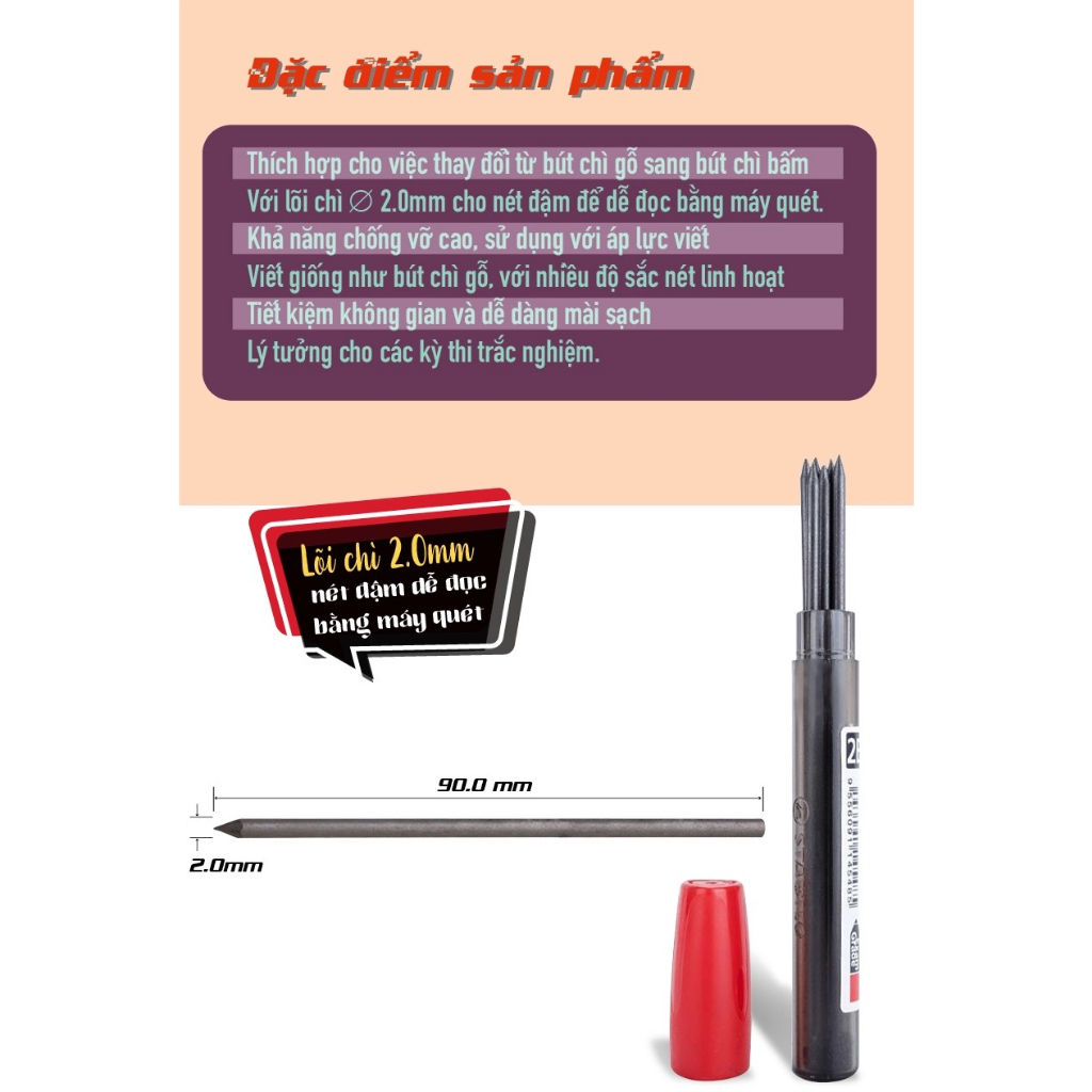 Bút chì bấm STABILO Exam Grade 9883 2.0mm THEARTSHOP