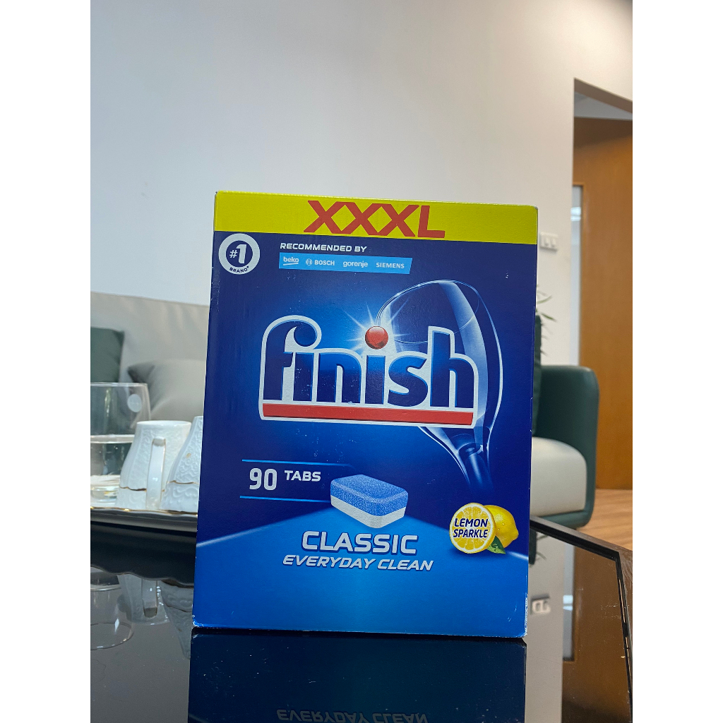 Viên rửa bát Finish Classic 57/60/90/100/110/120 viên, Viên rửa chén làm sạch các vết dầu mỡ cứng, an toàn với sức khoẻ